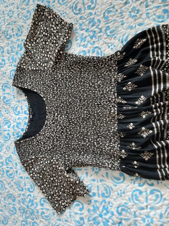 Papa Black/Cream Maxi Dress, Size M - Picture 2 of 4